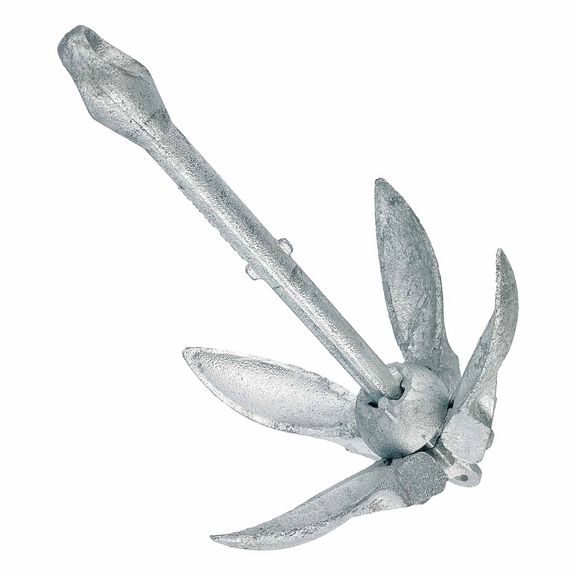 Grappling Folding Anchor, Galvanized, 9 lb. image number 0