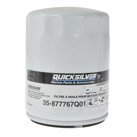 877767Q01 Oil Filter for Verado In-Line 4-Cylinder 135-200 HP Outboards image number 0