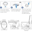 SEAFLO Porcelain RV Toilet Elongated Bowl 19in Residential Height Gravity Foot Pedal Soft Close image number 2