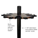 Walnut 24 Round Spinning Rod Rack - Steel Post image number 1