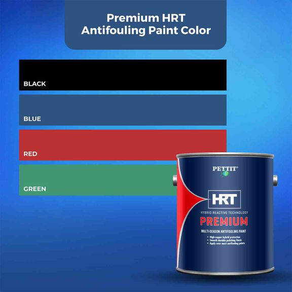 Premium HRT Multi-Season Antifouling Paint, Blue, Gallon image number 2