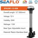 SEAFLO 02 Series 12 In All-Around LED Pole Navigation Light 12V for Boats Up to 65 Ft image number 3