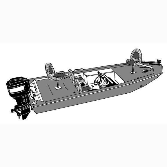 Styled-to-Fit Boat Cover for Extra Wide Jon Style Bass Boats image number 1