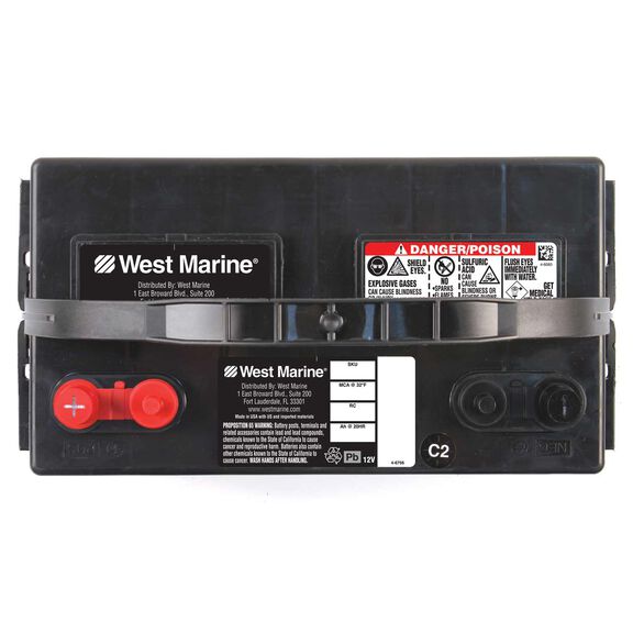 Group 27 Starting Marine Battery, 840 Cold Cranking Amps, 1,050 Marine Cranking Amps, 182 Reserve Minutes image number 1