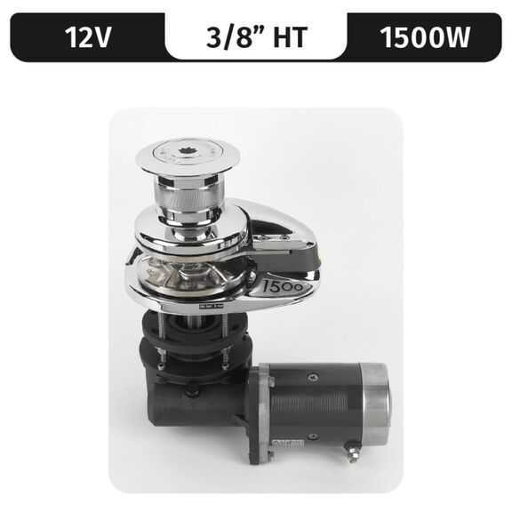 Lofrans Project 1500/X3 Capstan Vertical Electric Windlass Gypsy Only, 3/8" HT/BBB, 12V DC, 1500W image number 0