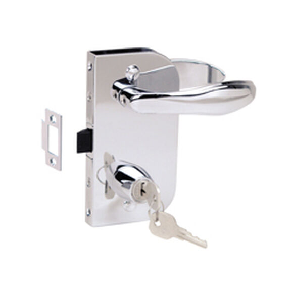 Full Size Flush Lock Set Left Outward, 1/2" Door Thickness image number 0