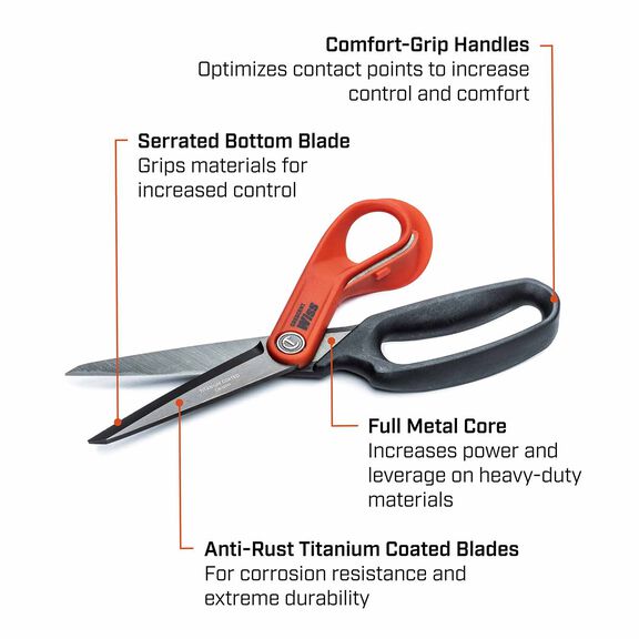 10" Shear Pro Titanium Utility Shears image number 2