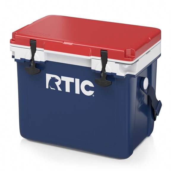 22 Quart Ultra-Light Hard-Sided Ice Chest Cooler, Fits 30 Cans or 8 Wine Bottles, Patriot image number 0