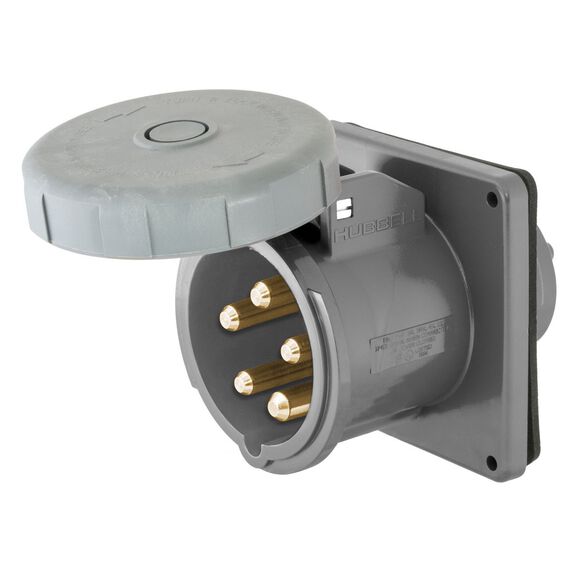 Hubbell Marine Pin & Sleeve Inlet, 4P5W, 100A 277/480v image number 0