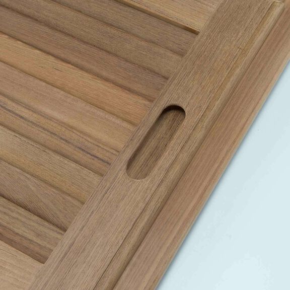 Right Hand Teak Louvered Door & Frame, 15" x 15" image number 5