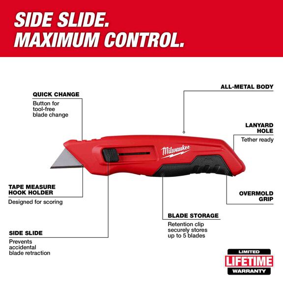 Side Sliding Utility Knife image number 1