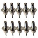 Pouro Wine and Spirits Bottle Pourer Twist to Open and Pour, Twist to Close and Store, 10-Pack, Chrome image number 0