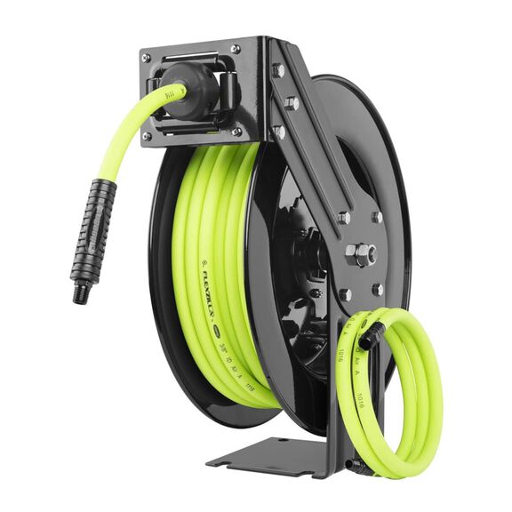Flexzilla Retractable Air Hose Reel Open Face Single Axle Arm 3/8" 50' image number 0
