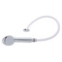 Deck-Mount Sprayer Large Chrome Sprayer, 10' White Rubber Hose, Low Profile Holder image number 1