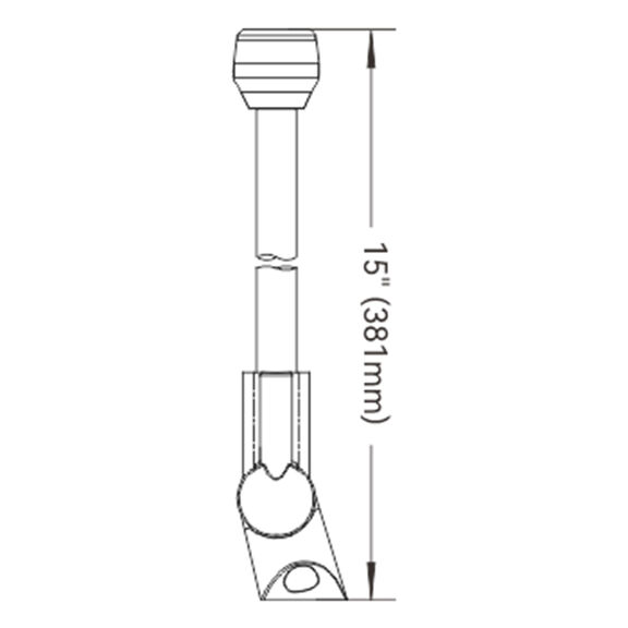 SEAFLO 15" LED All-Round Pole Light, Fold-Down, 2 Nautical Miles Visibility (04-Series) image number 1