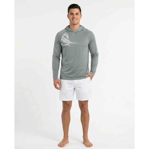 Men's Blue Marlin Hooded Shirt image number 1