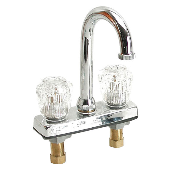 4" Bar Faucet with Clear Acrylic Handles image number 0