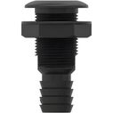 SEAFLO 3/4" Thru Hull Fitting Black with Check Valve image number 1