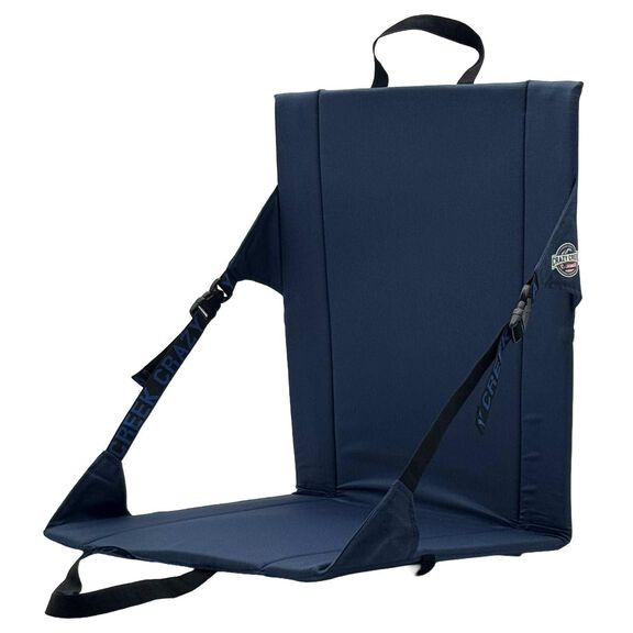 Crazy Creek Original LongBack Chair, Portable Chair for Camping and Stadiums, High Density Foam Cushion, Comfortable and Adjustable Back Support, Lightweight and Foldable, Water-Resistant, Navy Blue image number 0