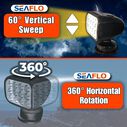 SEAFLO 360&deg; Rotating Remote Control LED Searchlight, 10-30V DC, 2700 Lumens, Wired Remote, Black, 2700K image number 2