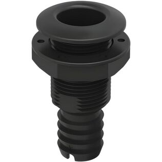SEAFLO 5/8" Thru Hull Fitting with Check Valve Black