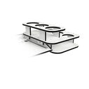 Square Double Stack Table Side Caddy image number 2