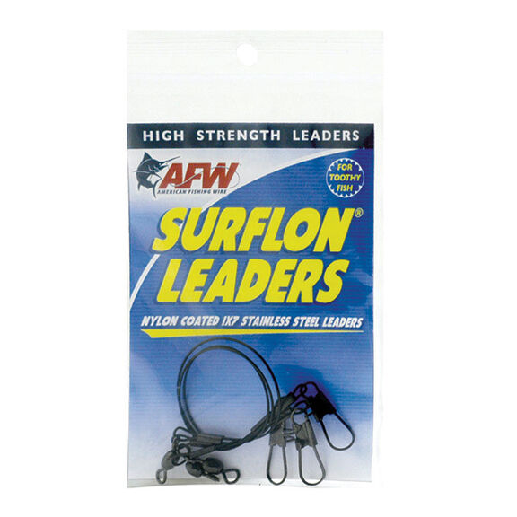 12" Surflon Nylon Coated Leaders, 3-Pack image number 0
