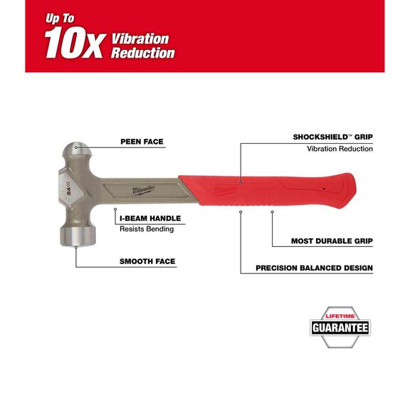 24oz. Steel Ball Peen Hammer image number 1