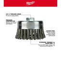 3-1/2" Carbon Steel Knot Wire Cup Brush image number 1