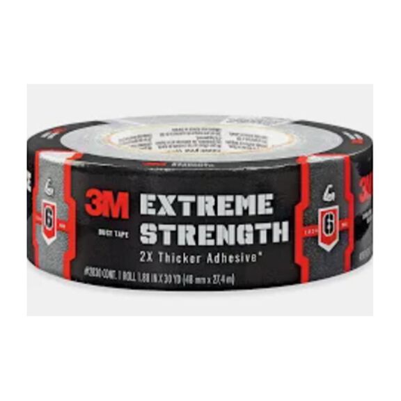 3M Extreme Strength Duct Tape 2830, 1.88" x 30 yd (48 mm x 27.4 m), 12 rolls/case image number 0