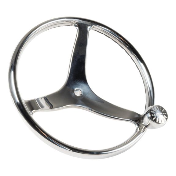 13 1/2" Cast Stainless Steel Steering Wheel image number 1