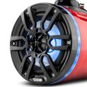 HYDRO 6.5" Marine Tower Speakers with Integrated RGB LED Lights, 300 Watts, Red image number 3