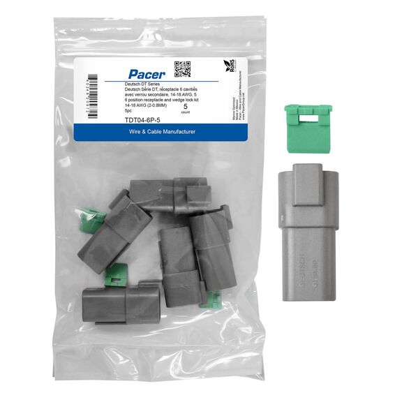 DT Deutsch Receptacle and Wedge Lock Kit, 6 Position, 5 Pack image number 0