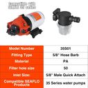 SEAFLO 35S01 Inline Water Pump Filter with 5/8 in. Quick Attach image number 2