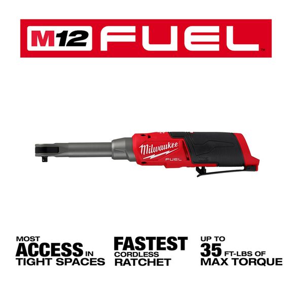 M12 FUEL&trade; 1/4" Extended Reach High Speed Ratchet image number 1