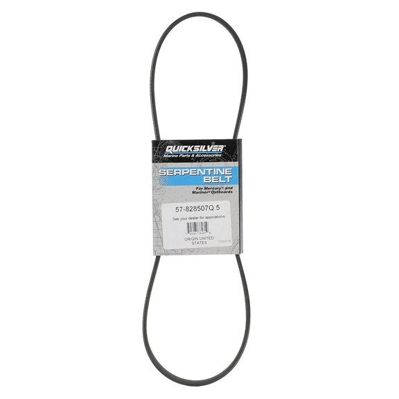 Quicksilver Alternator Belt 828507Q5 for 3L V6 Mercury OptiMax Outboards (Non-Pro Models) image number 2