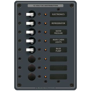 Traditional Metal DC Circuit Breaker Panel, 8-Position