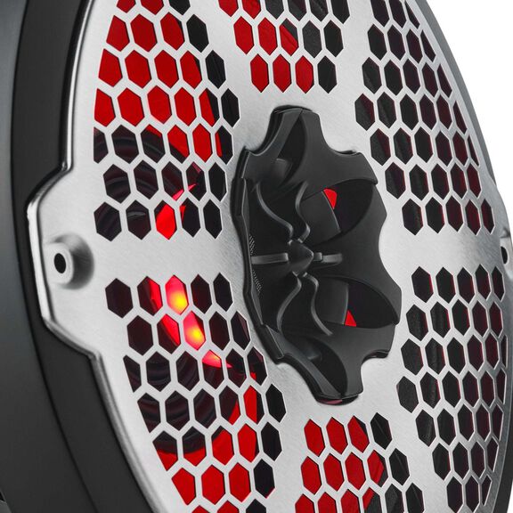 8&rdquo; Marine 2-Way Hybrid Speaker with RGB LED, Compression Driver and Neodymium Magnet, 350W RMS 4-Ohm, Matte Black image number 2
