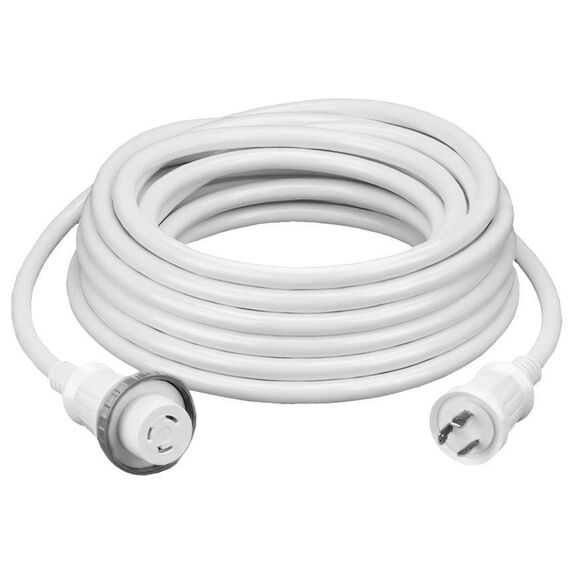 Hubbell Marine Cable, 30A 125V, 25ft, White image number 0