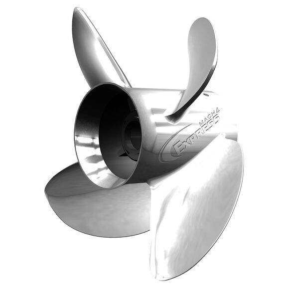 14" x 19" Express Mach4, 4-Blade, LH, Stainless Steel Propeller image number 0