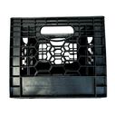 16 Quart Heavy Duty Black Milk Crates for Storage, Organization, 13" x 13" x 11" image number 2