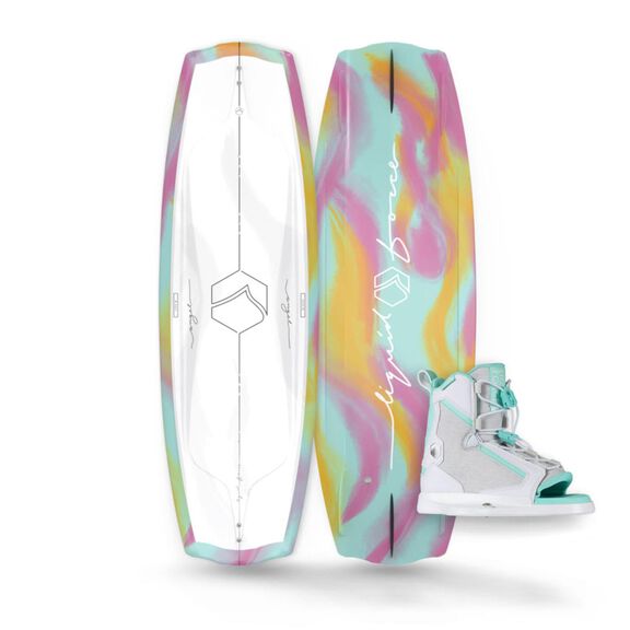 ANGEL 130 Wakeboard with PLUSH 4-7 Binding Combo image number 0