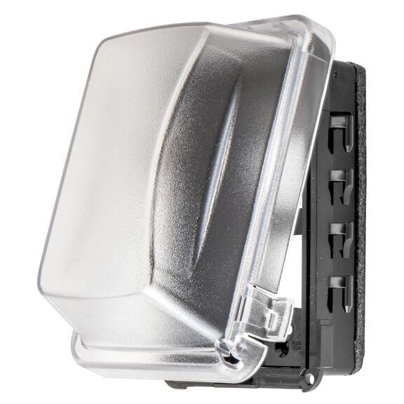Hubbell Weatherproof  Hood, 1-Gang  Verticle, Multi Openings, Gray image number 0