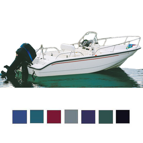 Inshore Fishing Boat Cover, OB, Burgundy, Hot Shot, 16'5"-17'4", 88" Beam image number 0