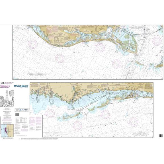 Maptech&reg; NOAA Recreational Waterproof Chart-Intracoastal Waterway Tampa Bay to Port Richey, 1411 image number 0