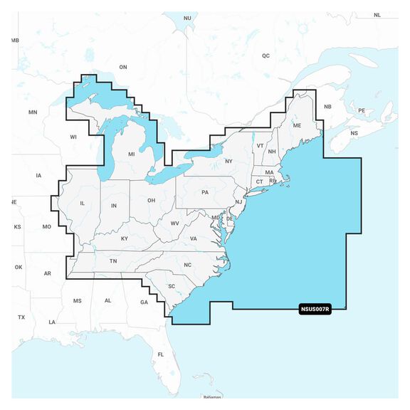 Navionics+ US007R U.S. East Electronic Chart image number 0