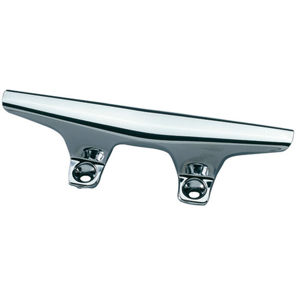6" Open-Base Cleat, Chrome-Plated Zinc image number 0