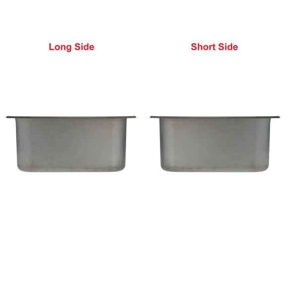 Rectangle Sink Ultra-Mirror Finish, 304 Stainless Steel, 2" Drain, SoundKOTE image number 2