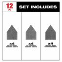Assorted 80, 120 & 180 Grit Mesh Sanding Sheets for M12 FUEL&trade; Orbital Detail Sander, 12-Pack image number 1