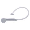 Deck-Mount Sprayer Large Chrome Sprayer No Hook, 6' White Rubber Hose, Ultra-Low Profile Holder image number 1